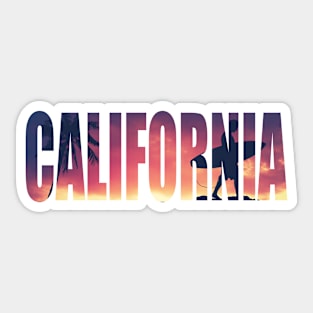 Vintage Filtered California Postcard Sticker